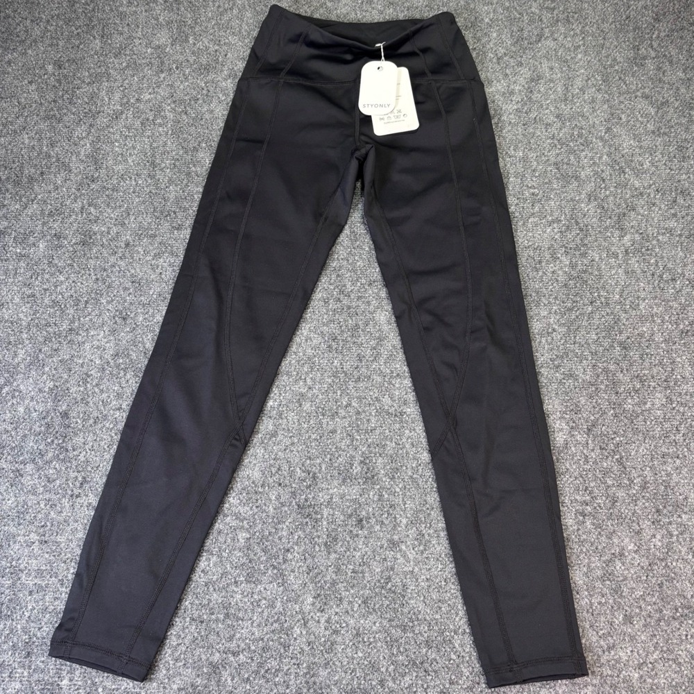 STYONLY Warrior Butt Lift Leggings Black‎ High Waisted Yoga Workout Pants XS NWT
